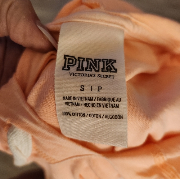 Like New Victoria Secrets Hoodie Peach Long Sleeved Sweatshirt Small - Picture 5 of 5